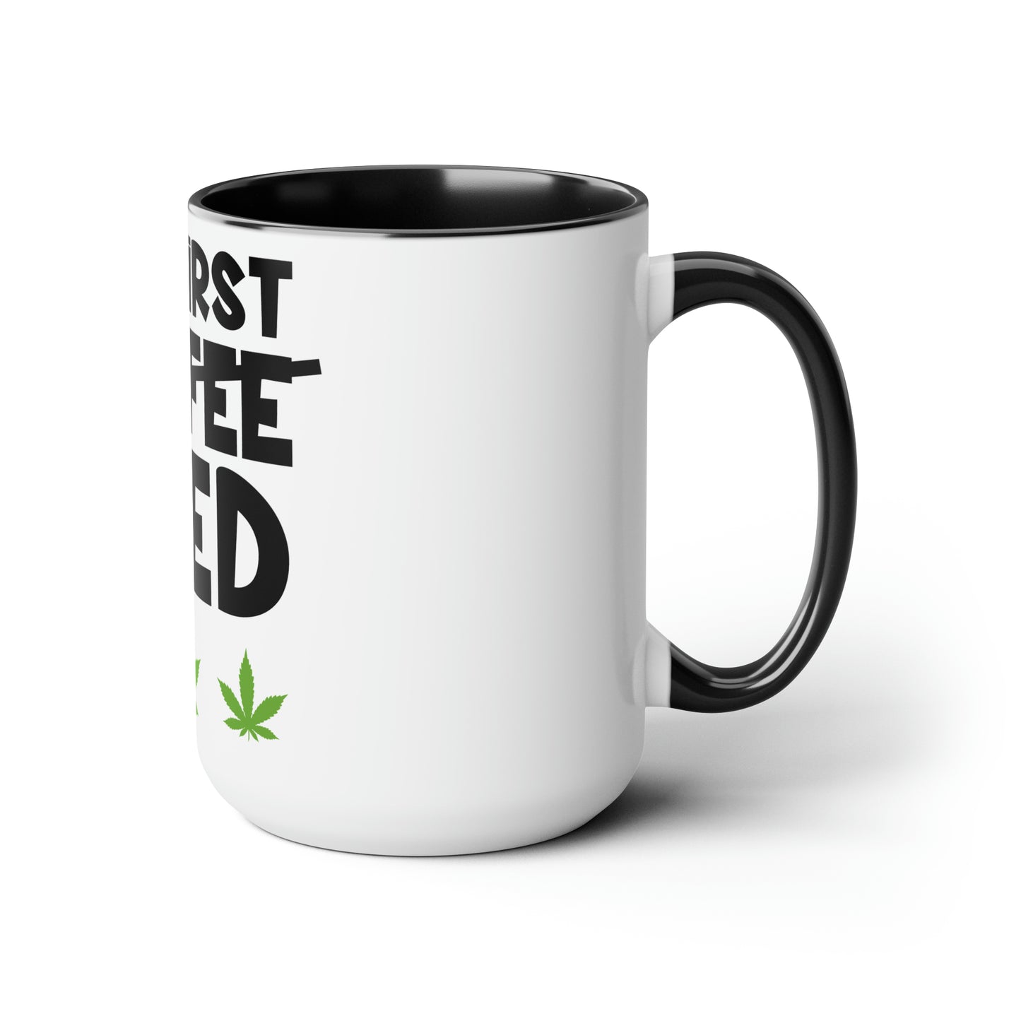 VX Euphoria Dept Coffee/Weed Two-Tone Coffee Mugs, 15oz