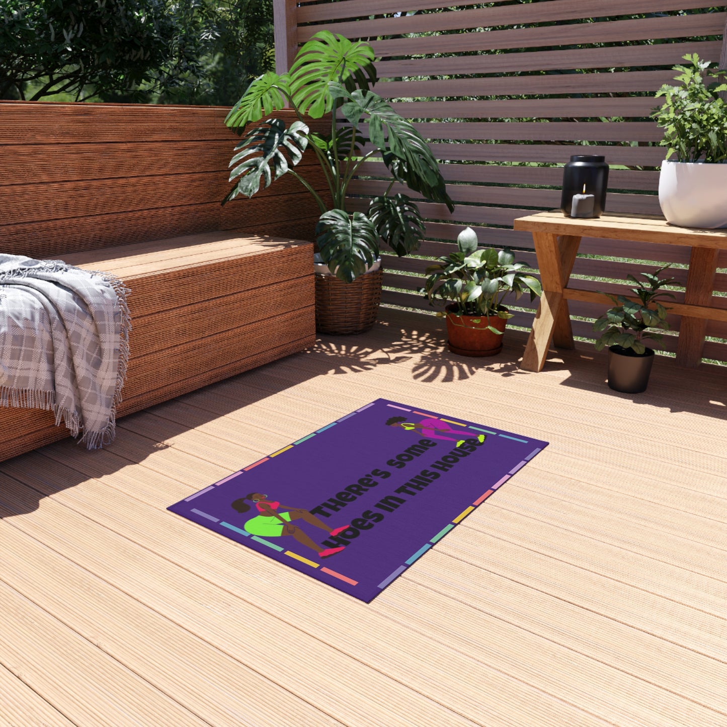 "HITH" Outdoor Rug (colorful)