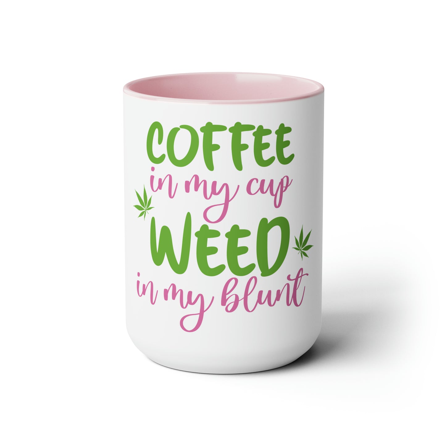 VX Euphoria Dept Coffee/Weed Two-Tone Coffee Mugs, 15oz